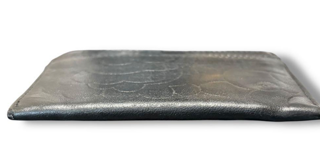 Porte-Cartes Chanel Camélia Noir – CC Logo Card Holder