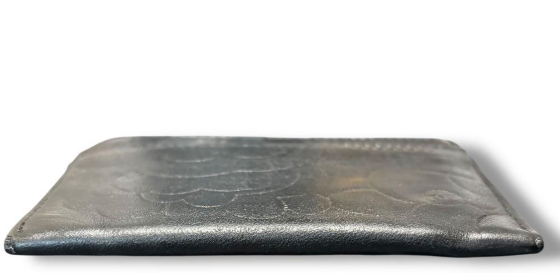 Porte-Cartes Chanel Camélia Noir – CC Logo Card Holder