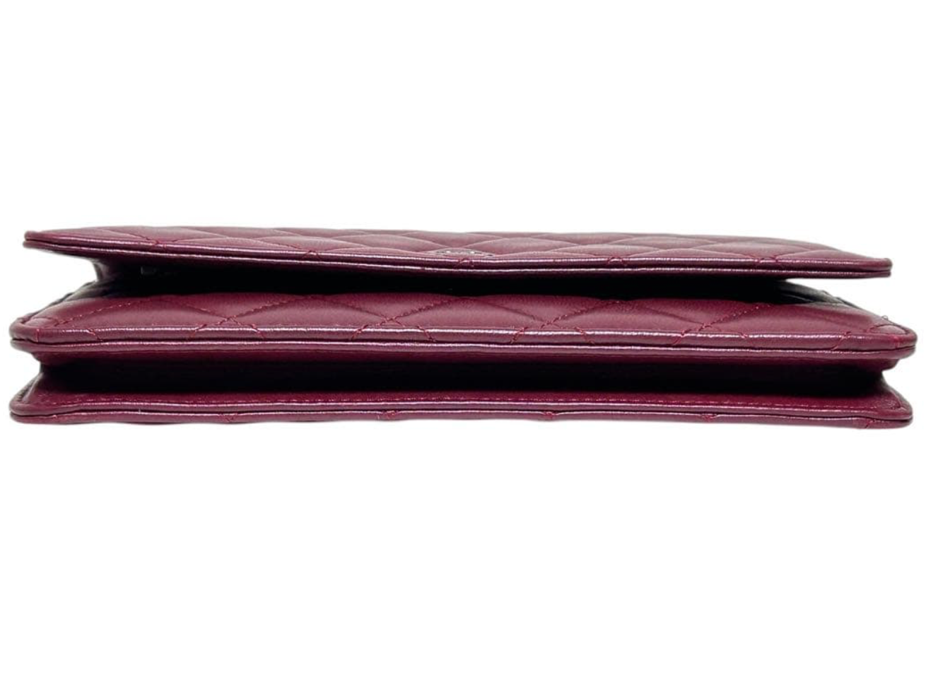 Chanel Wallet on Chain WOC Rouge Bordeaux – Lambskin Chaîne Argent