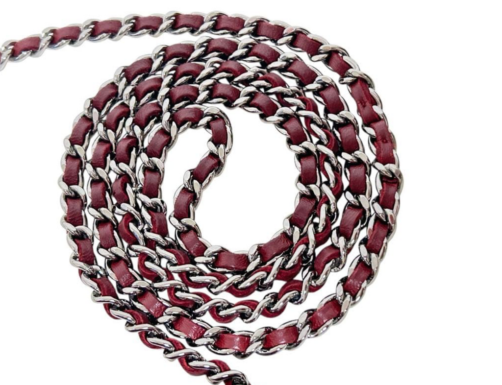 Chanel Wallet on Chain WOC Rouge Bordeaux – Lambskin Chaîne Argent