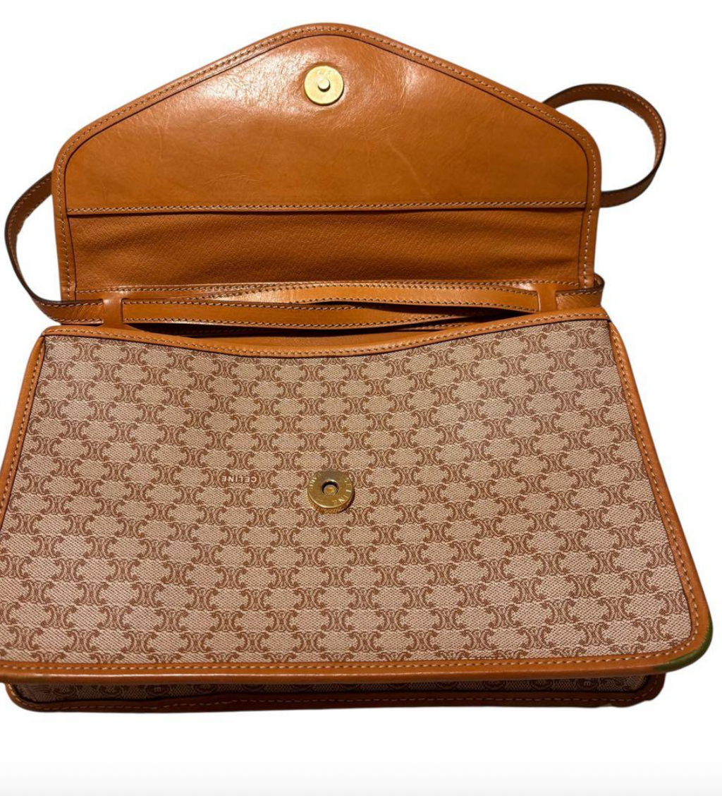 Sac bandoulière Old Céline beige - Très bel état