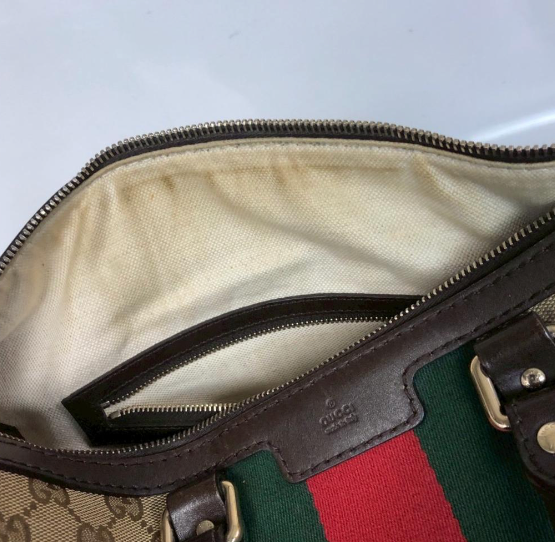 Gucci Boston bag GG Canvas Sherry Line