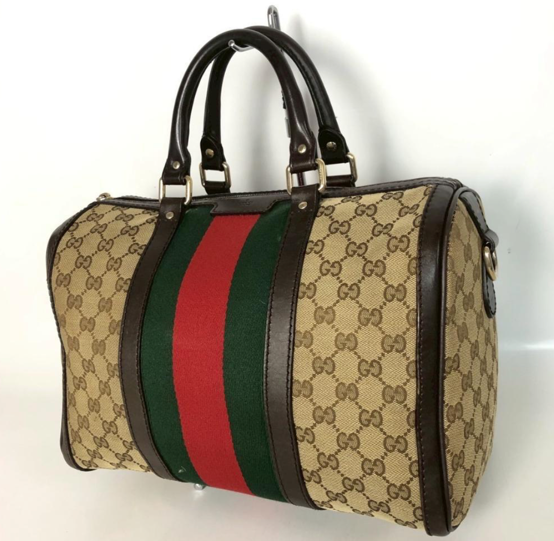 Gucci Boston bag GG Canvas Sherry Line