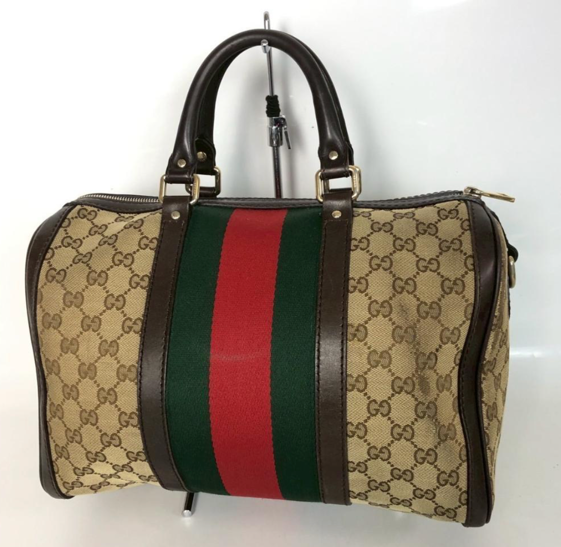 Gucci Boston bag GG Canvas Sherry Line