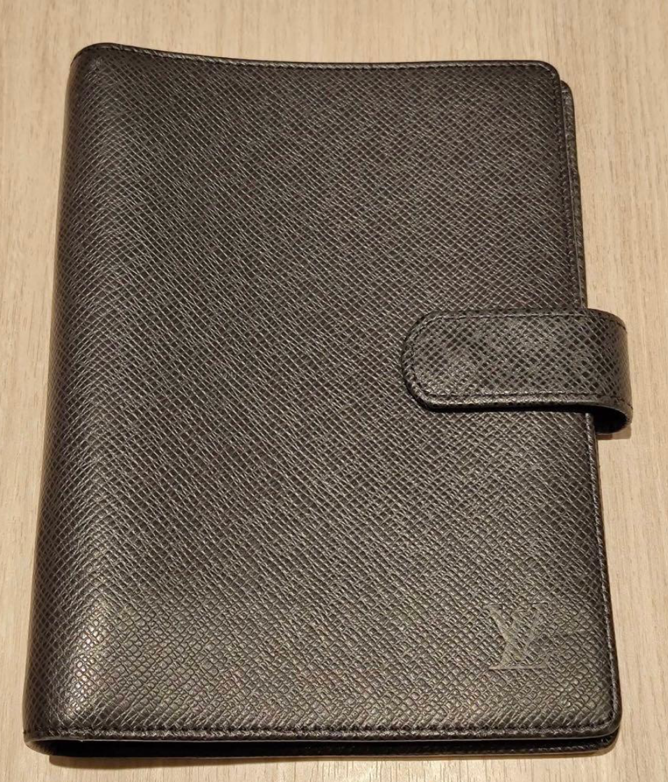 Louis Vuitton Agenda MM Taïga Ardoise noir