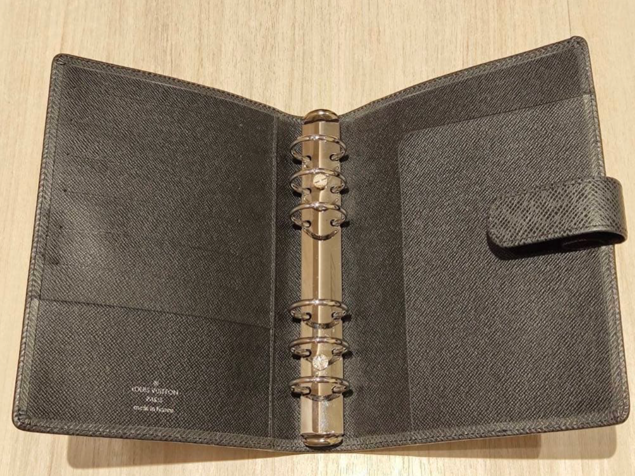 Louis Vuitton Agenda MM Taïga Ardoise noir
