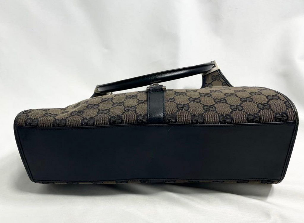Gucci Jackie en toile GG Canvas noire / beige.