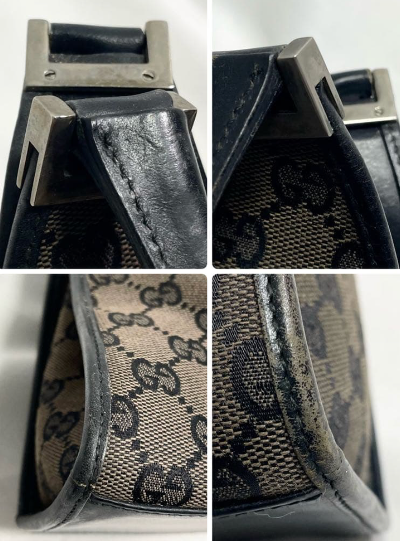 Gucci Jackie en toile GG Canvas noire / beige.