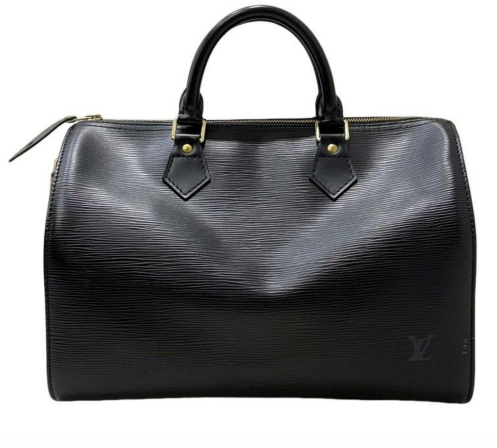 Louis Vuitton Speedy 30 en cuir Épi noir,
