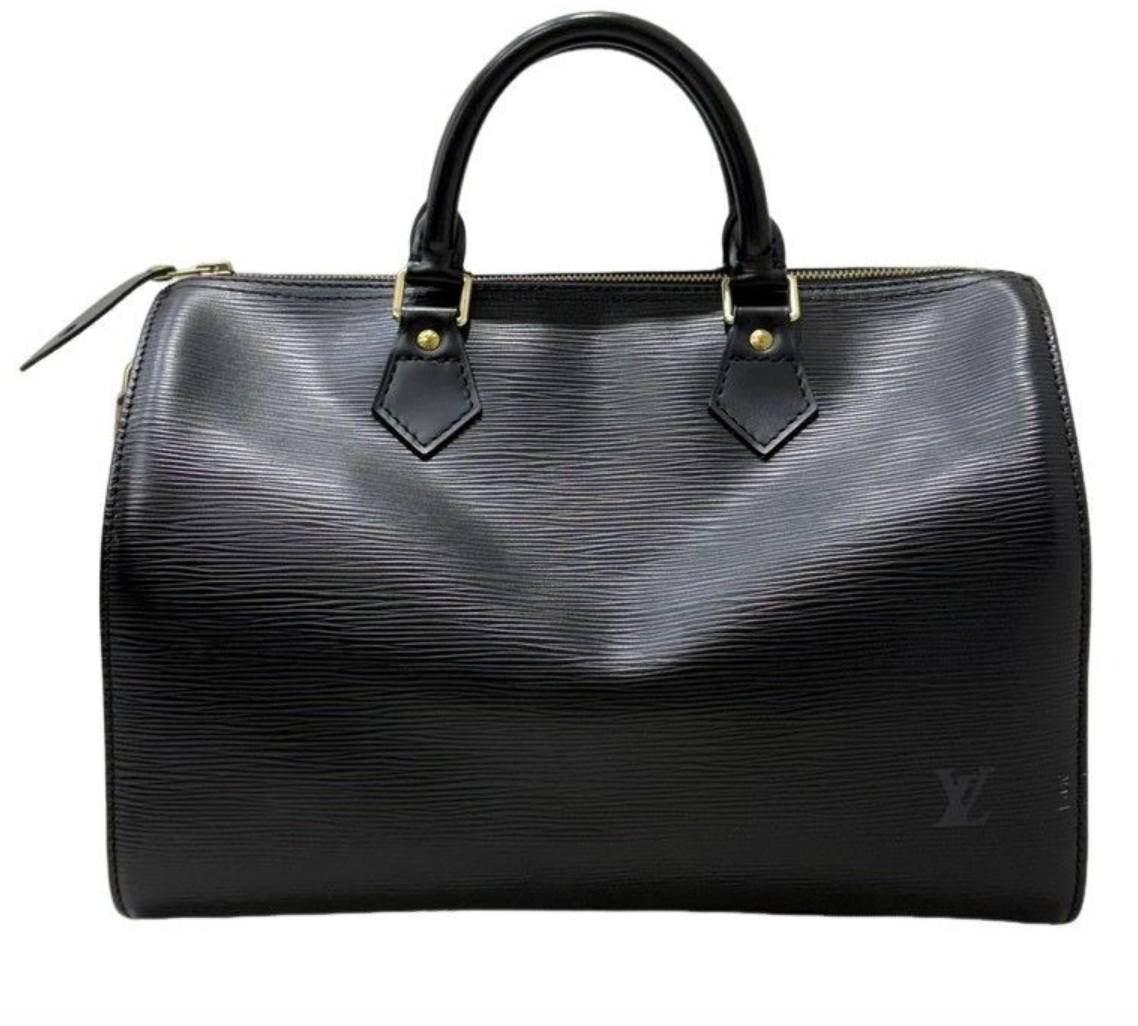 Louis Vuitton Speedy 30 en cuir Épi noir,