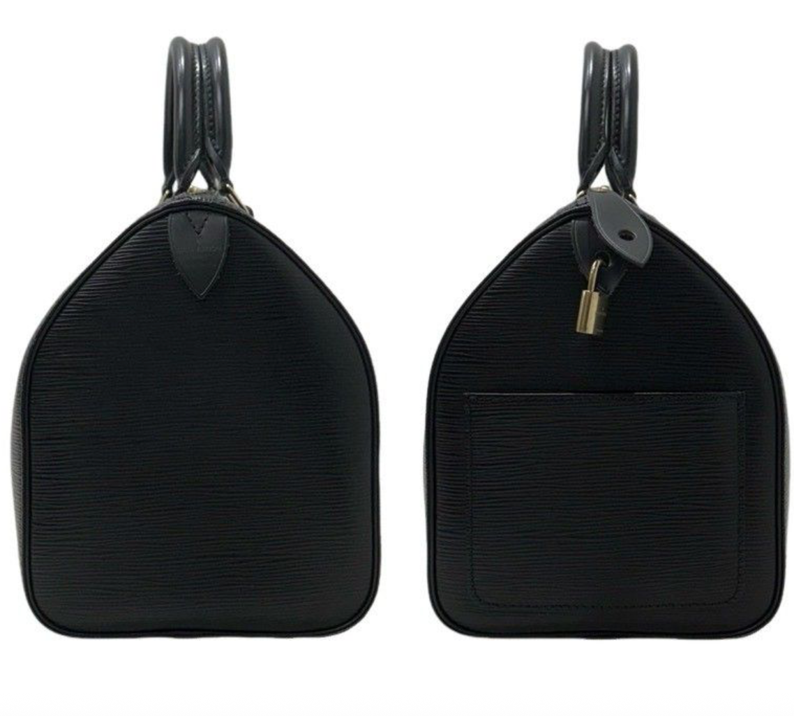 Louis Vuitton Speedy 30 en cuir Épi noir,