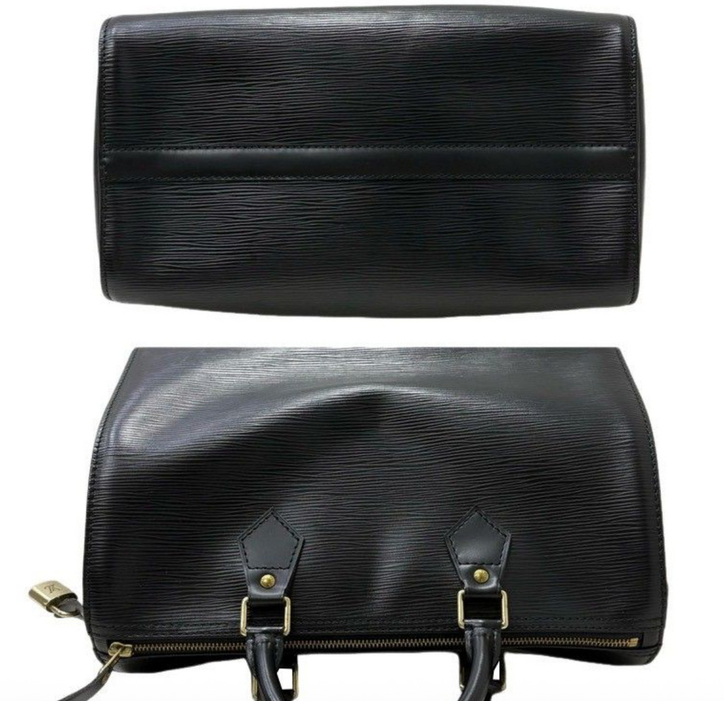 Louis Vuitton Speedy 30 en cuir Épi noir,