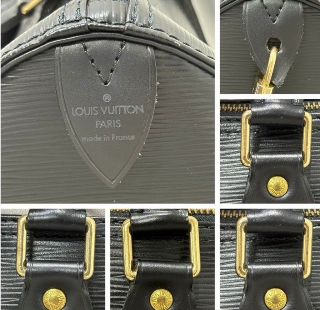 Louis Vuitton Speedy 30 en cuir Épi noir,