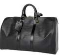 Louis Vuitton Keepall 45 en cuir Épi noir
