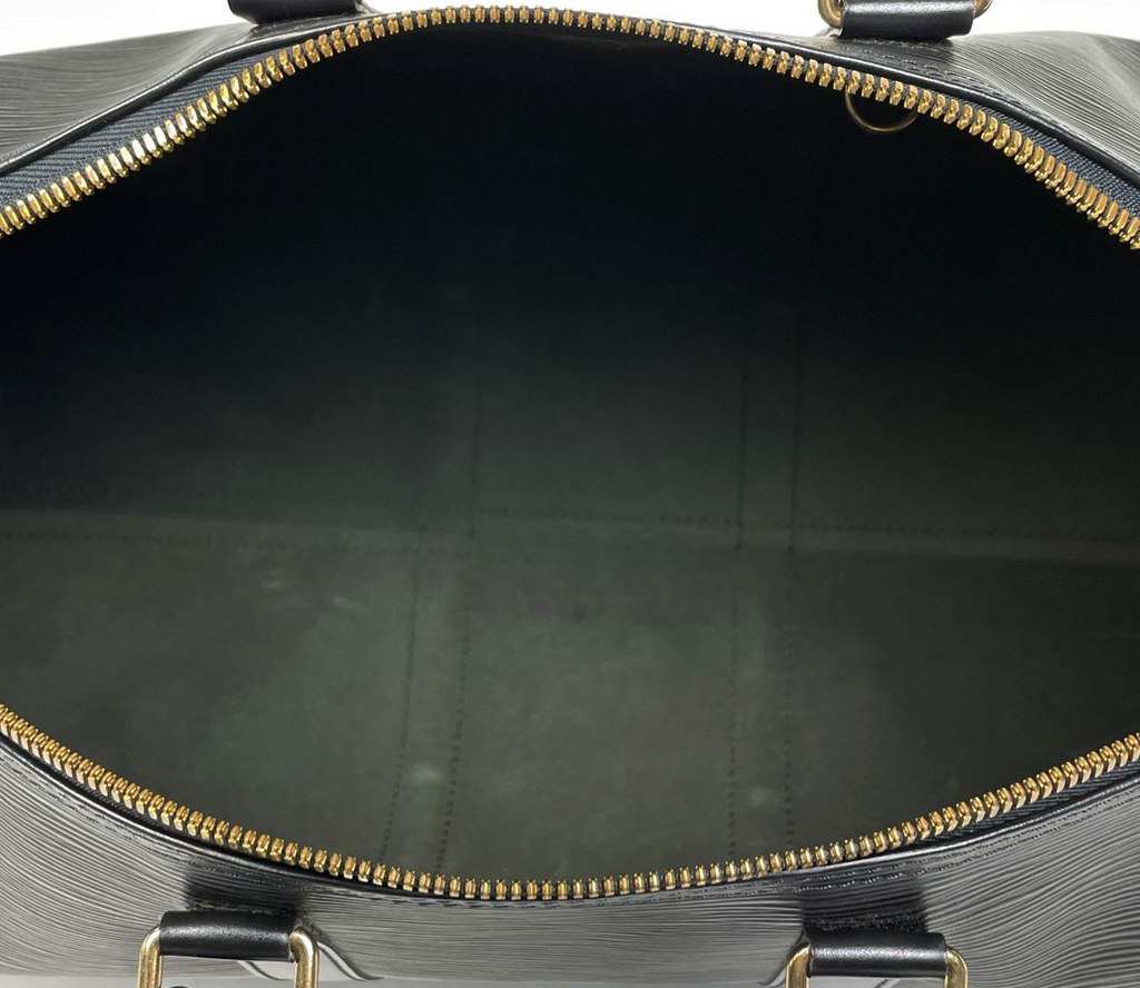 Louis Vuitton Keepall 45 en cuir Épi noir