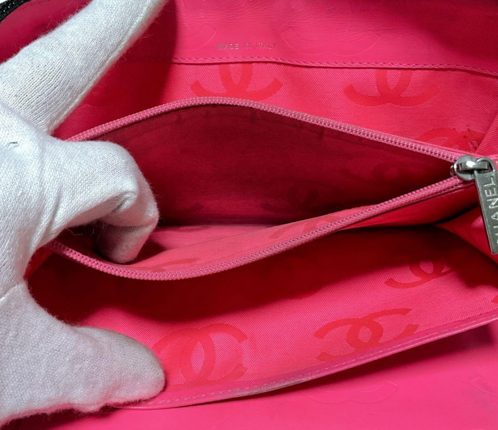 Portefeuille Chanel Cambon Ligne Zippé Noir – CC Matelassé Lambskin (Boîte & Carte)