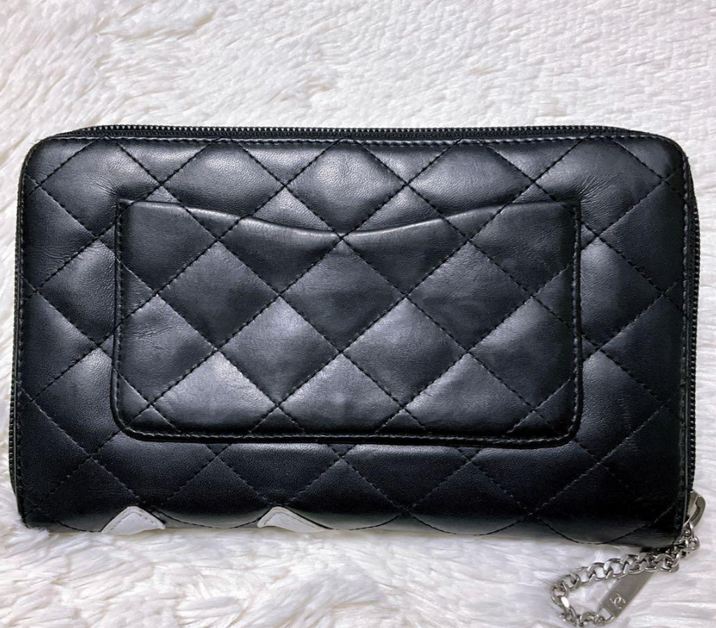 Portefeuille Chanel Cambon Ligne Zippé Noir – CC Matelassé Lambskin (Boîte & Carte)