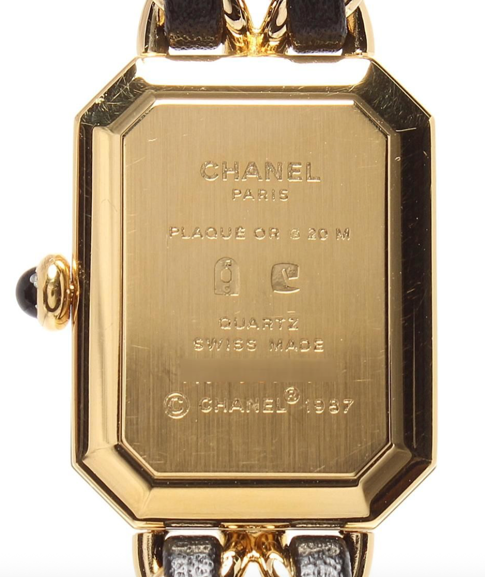 Montre Chanel Première Quartz TAILLE L – Noir & Or Vintage