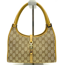 Gucci Jackie GG Canvas – Sac épaule beige & cuir marron