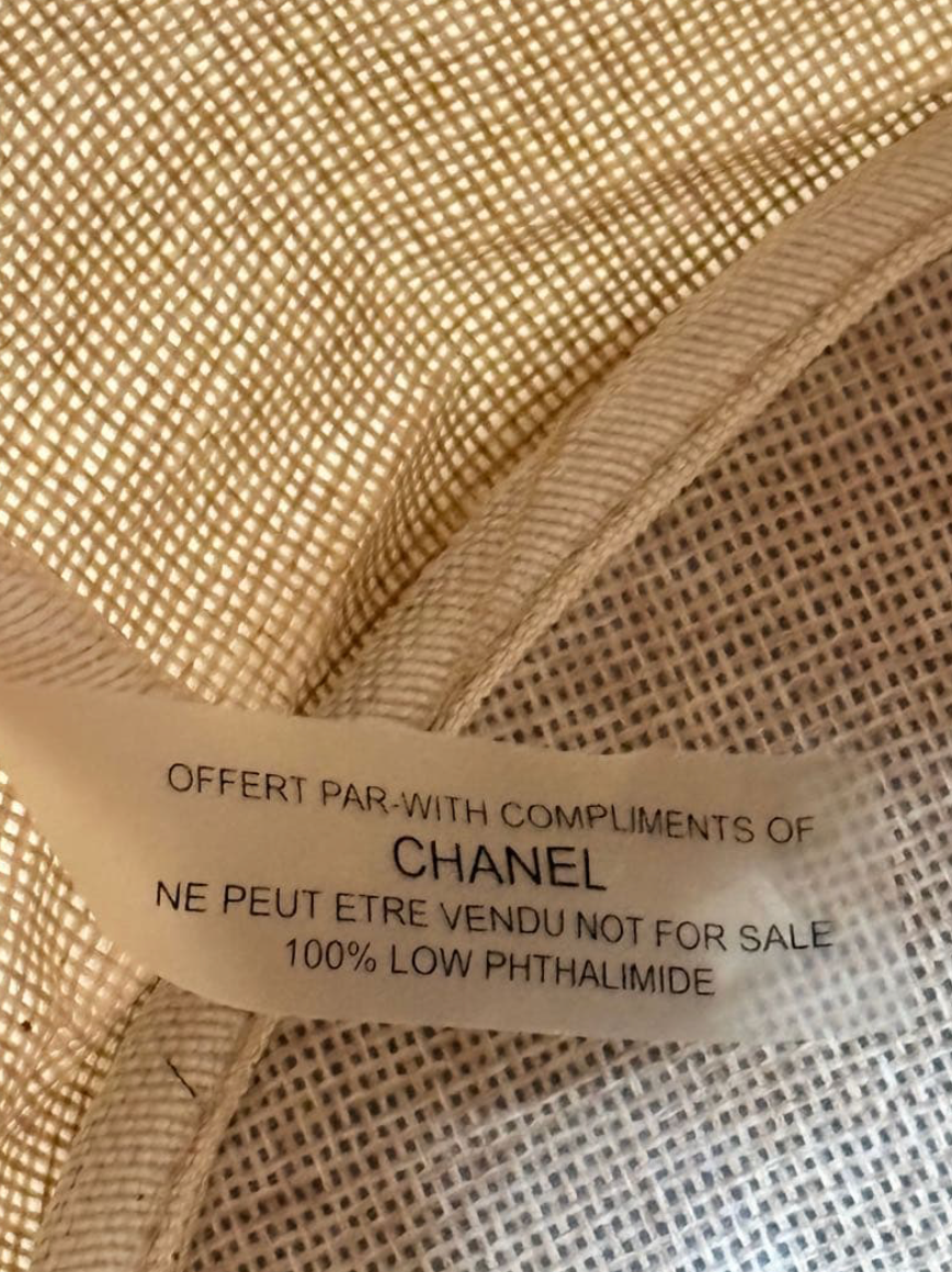 Sac tote CHANEL novelty en lin (jute), éco bag