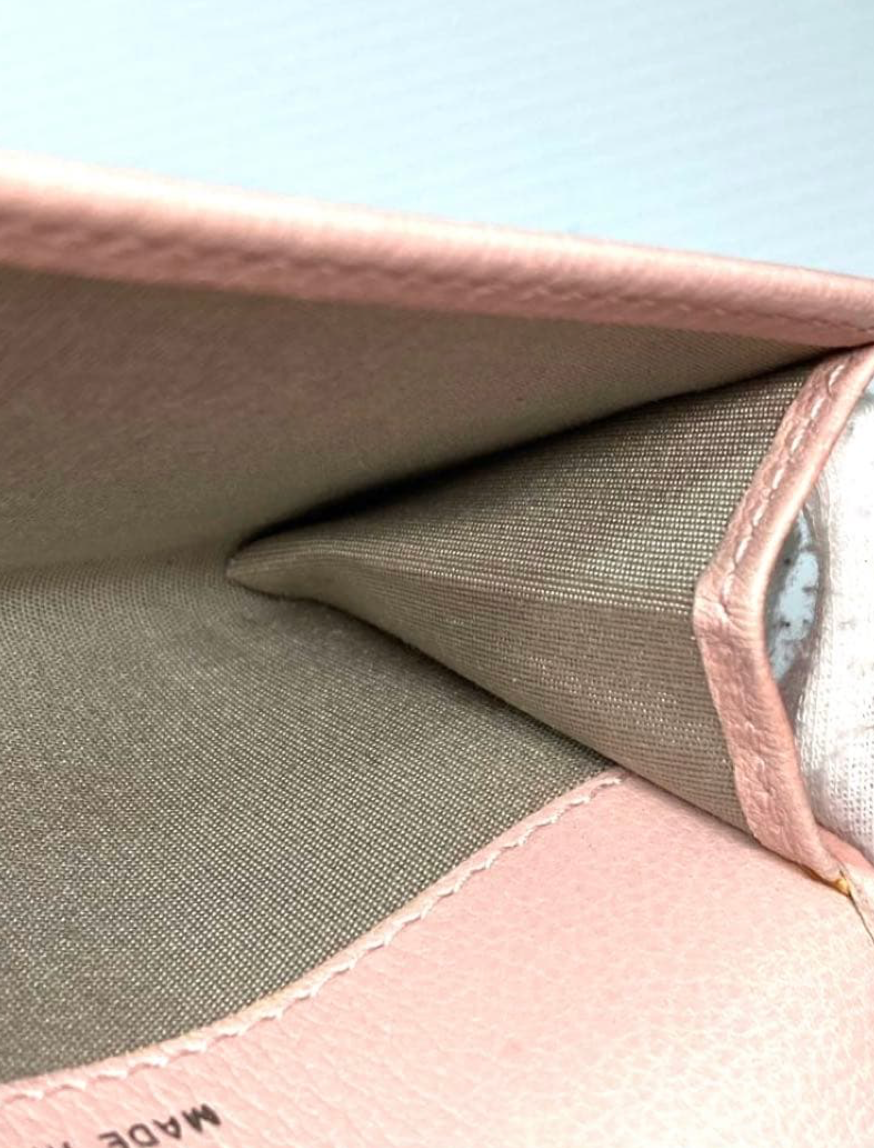 Porte-cartes CHANEL Camélia Rose Cuir Coco Mark