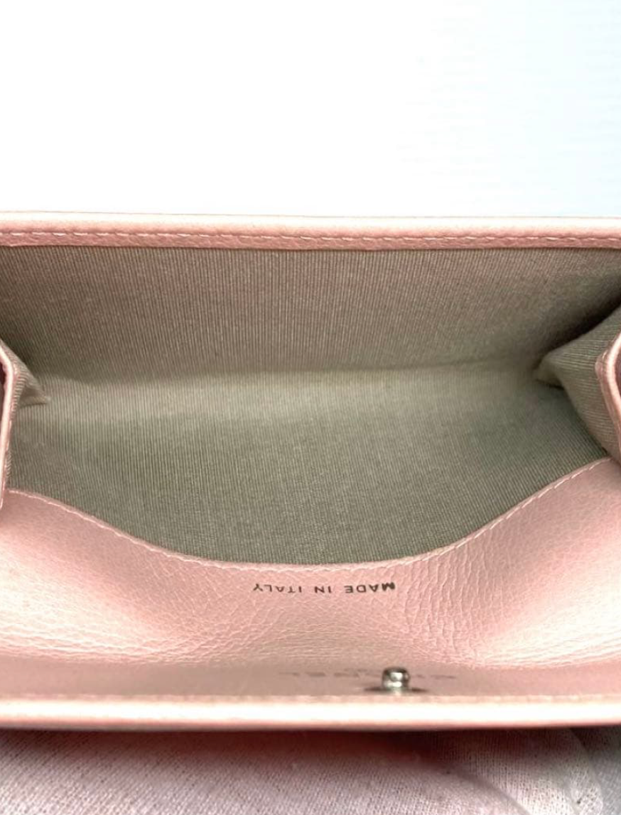 Porte-cartes CHANEL Camélia Rose Cuir Coco Mark
