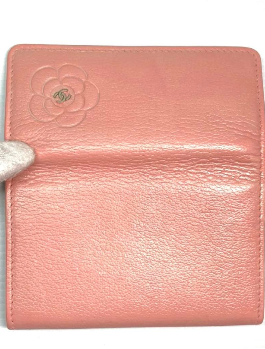 Porte-cartes CHANEL Camélia Rose Cuir Coco Mark