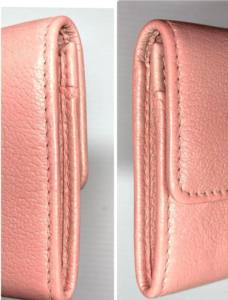 Porte-cartes CHANEL Camélia Rose Cuir Coco Mark