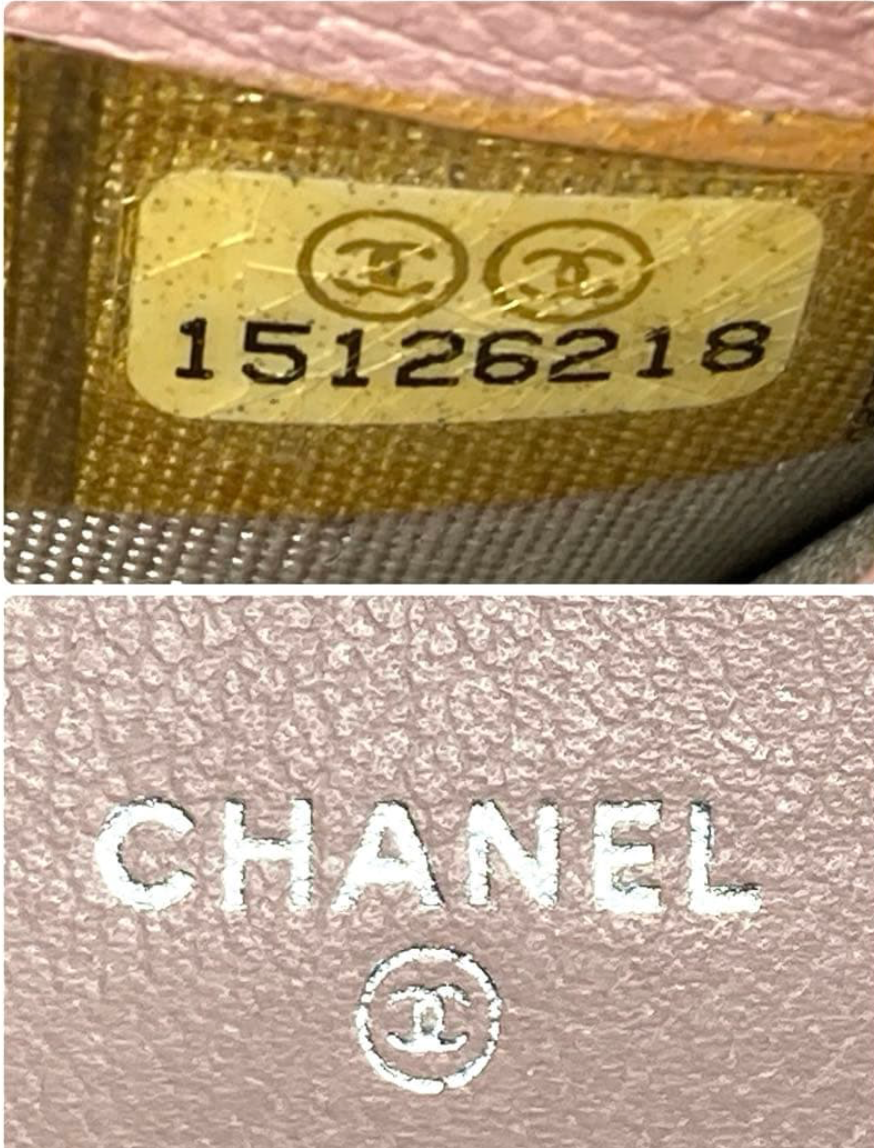 Porte-cartes CHANEL Camélia Rose Cuir Coco Mark