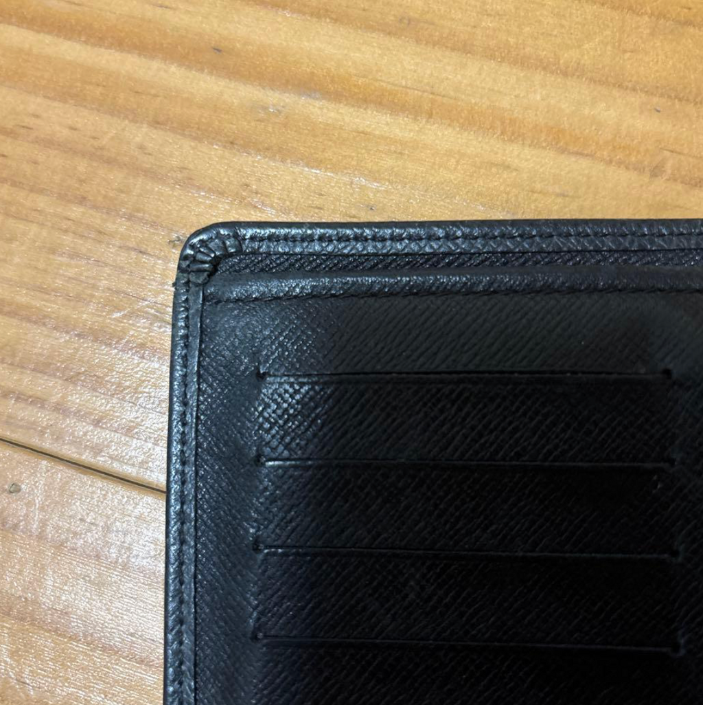 Portefeuille Louis Vuitton Taïga Noir Cuir
