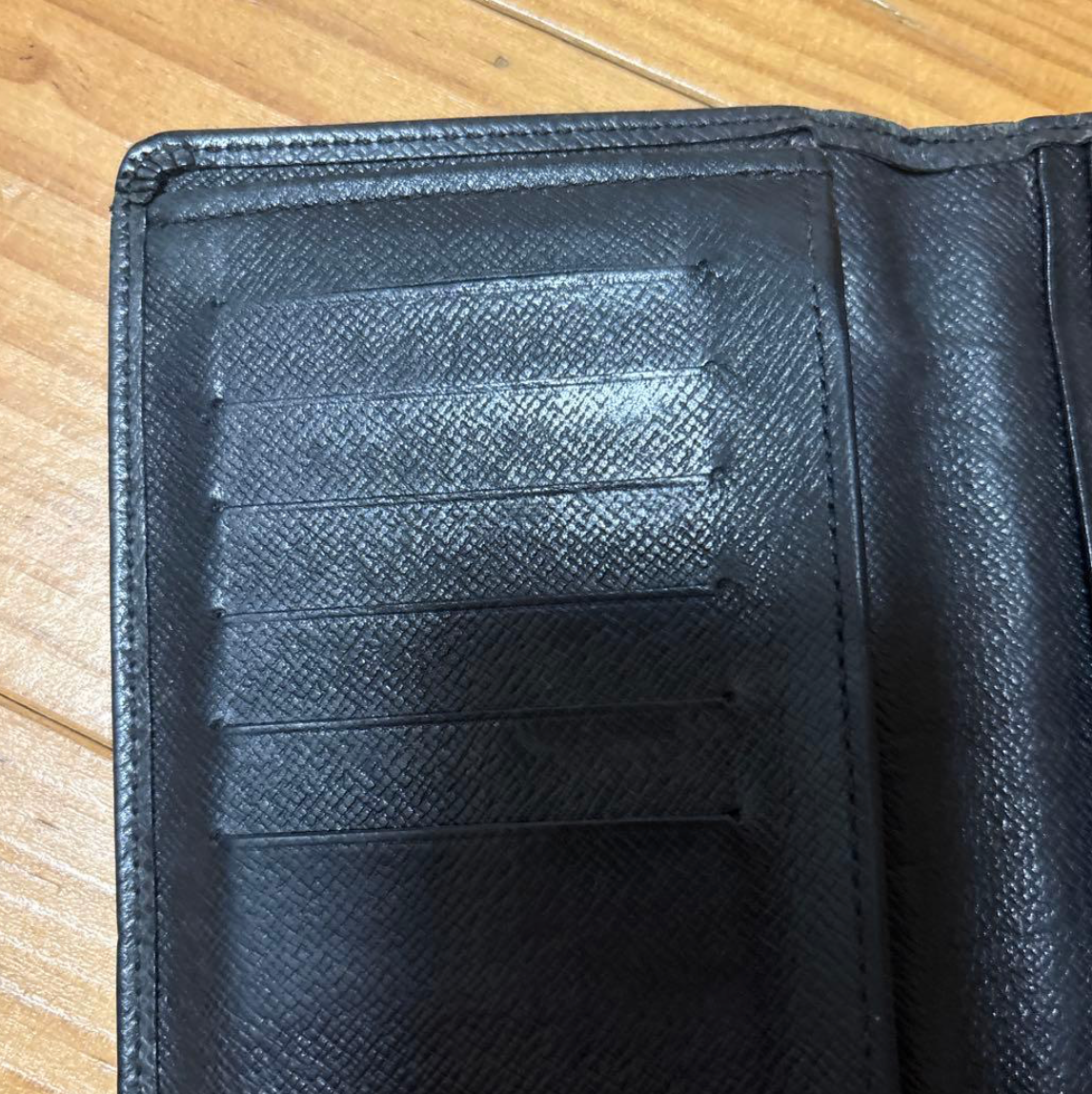 Portefeuille Louis Vuitton Taïga Noir Cuir