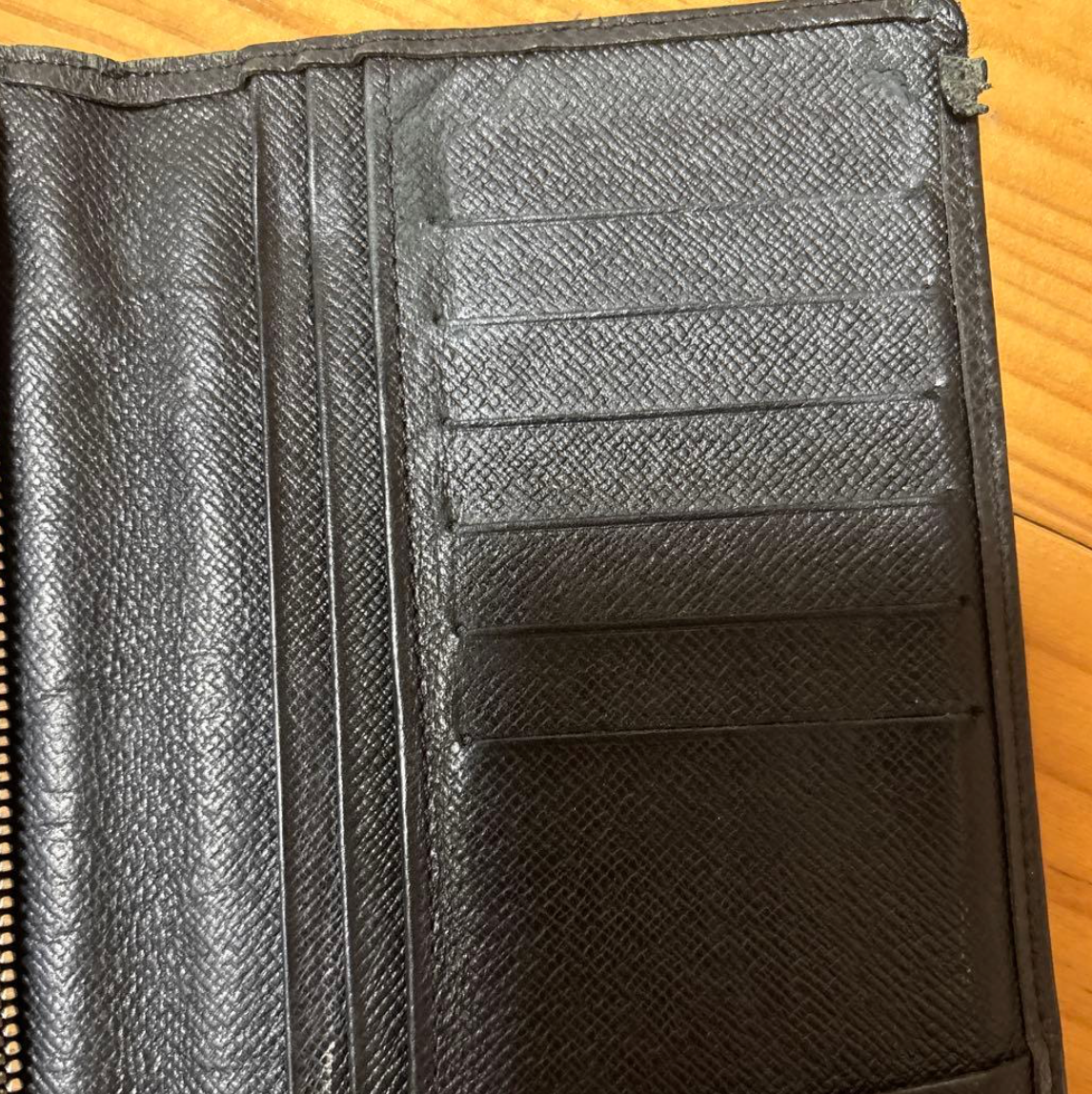 Portefeuille Louis Vuitton Taïga Noir Cuir