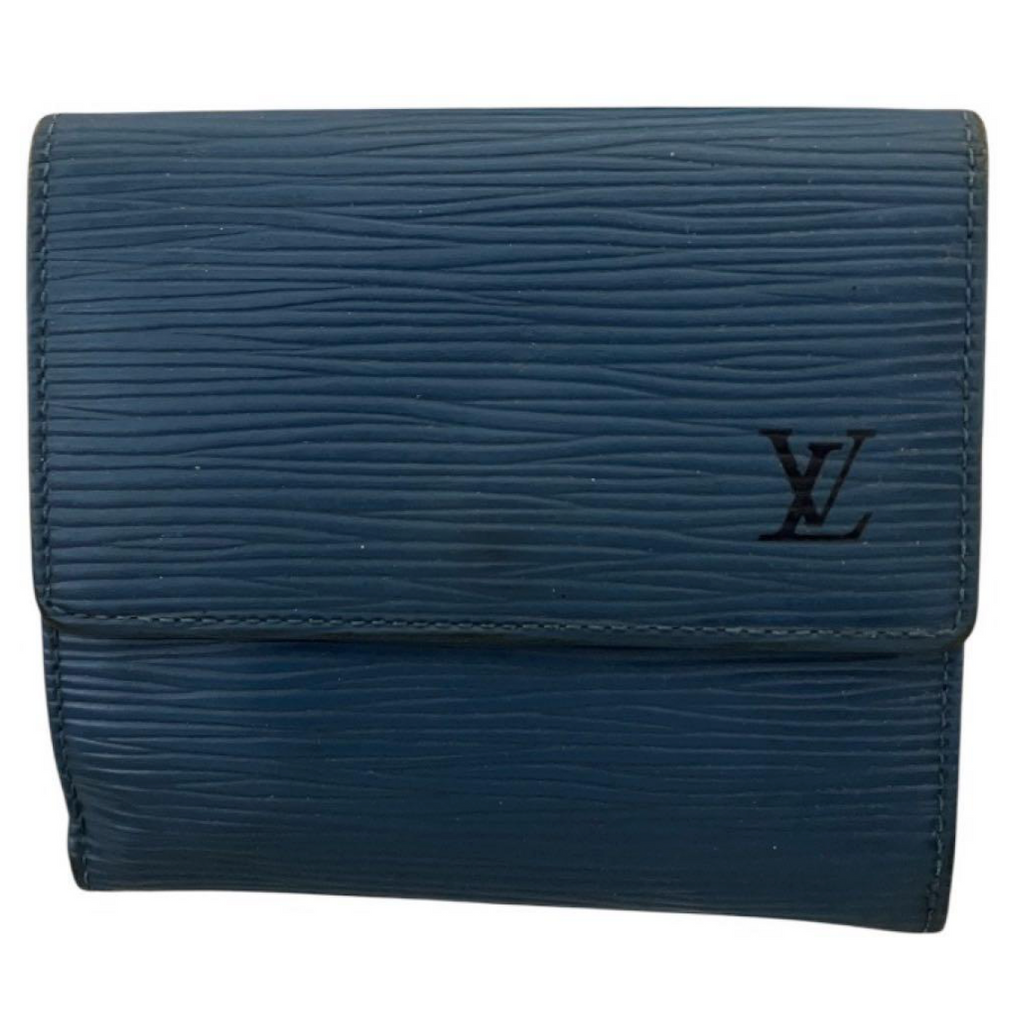 Portefeuille Louis Vuitton Épi Bleu – Compact 3 volets