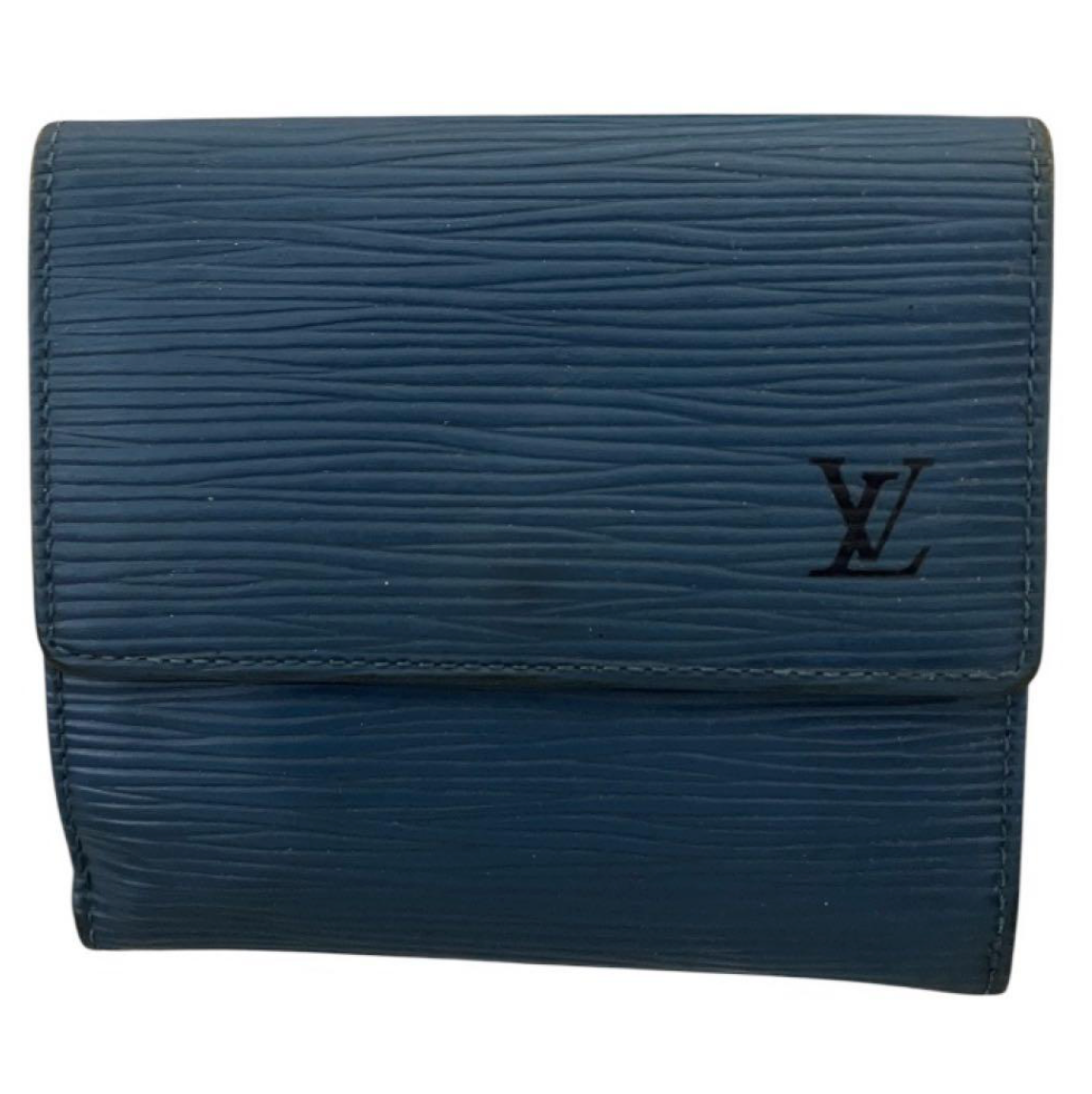 Portefeuille Louis Vuitton Épi Bleu – Compact 3 volets