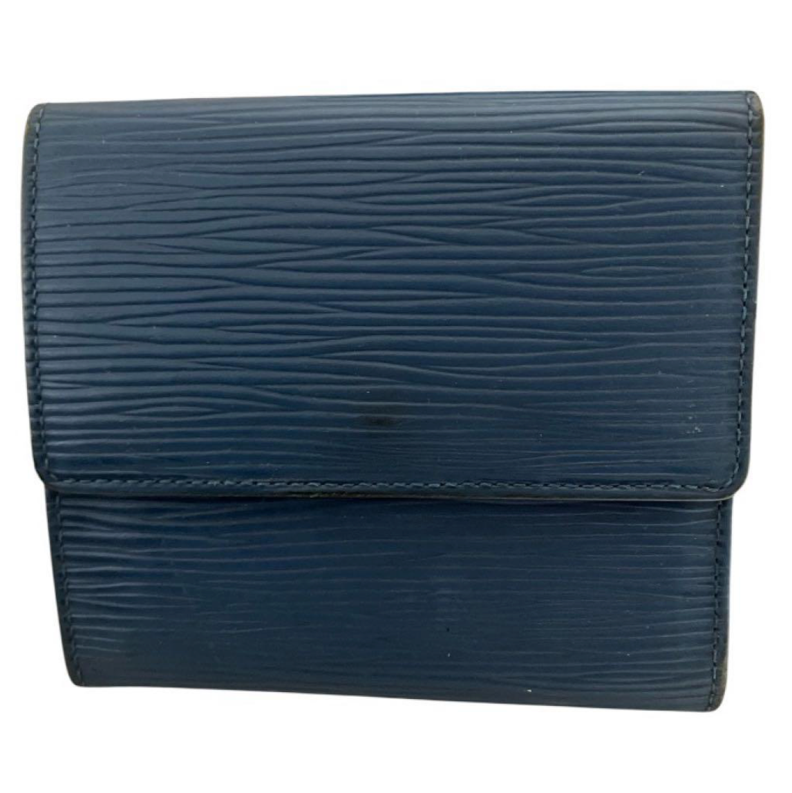 Portefeuille Louis Vuitton Épi Bleu – Compact 3 volets