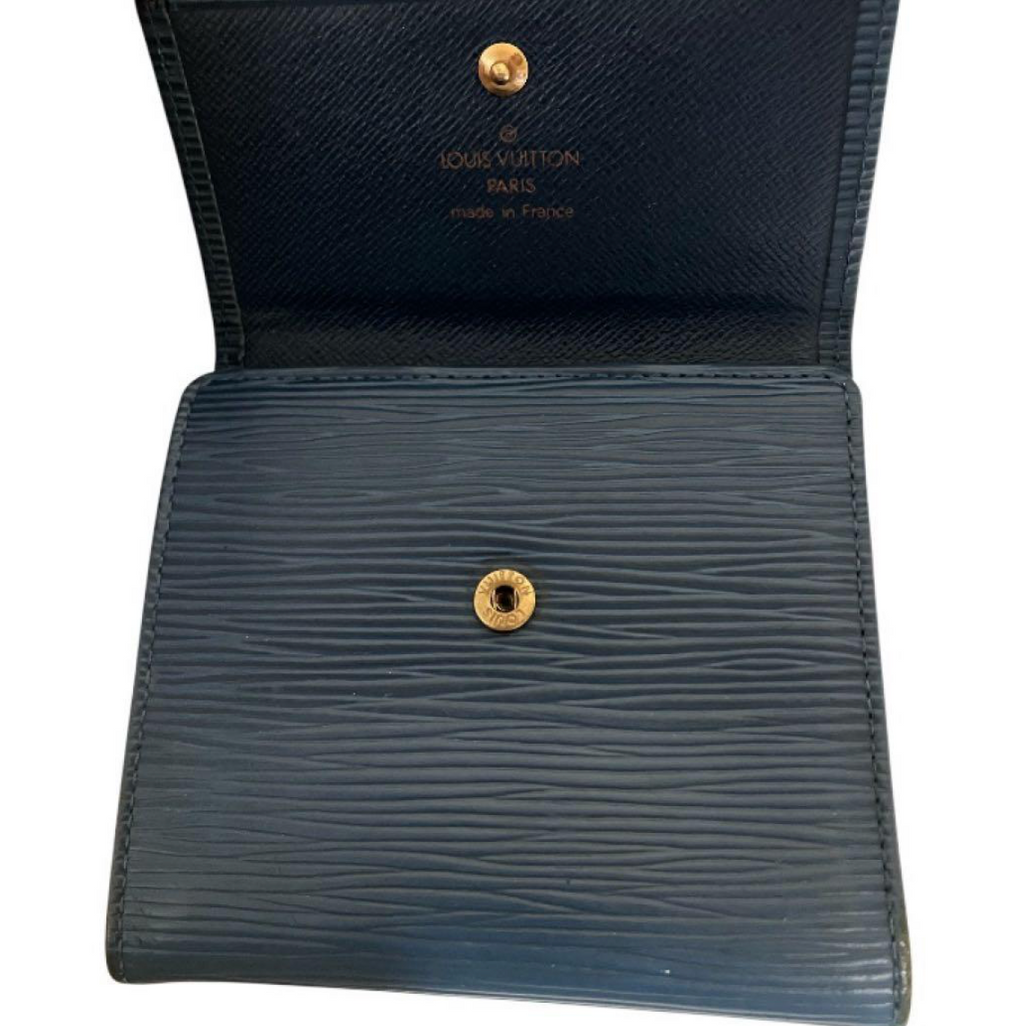 Portefeuille Louis Vuitton Épi Bleu – Compact 3 volets