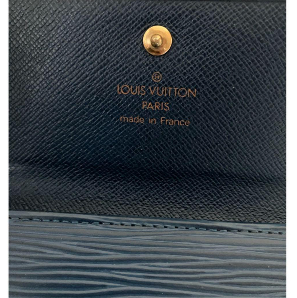 Portefeuille Louis Vuitton Épi Bleu – Compact 3 volets