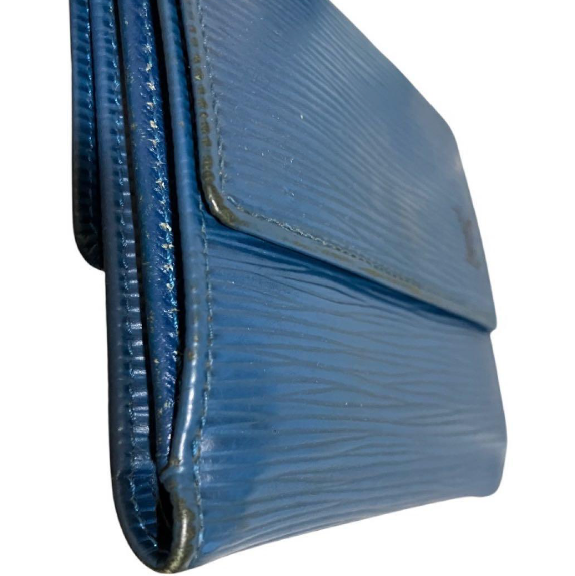 Portefeuille Louis Vuitton Épi Bleu – Compact 3 volets