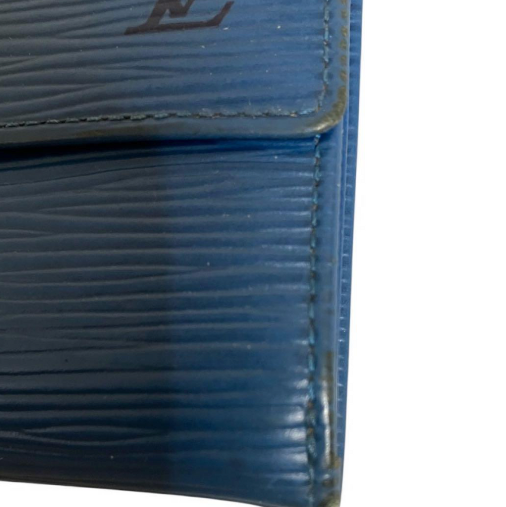 Portefeuille Louis Vuitton Épi Bleu – Compact 3 volets