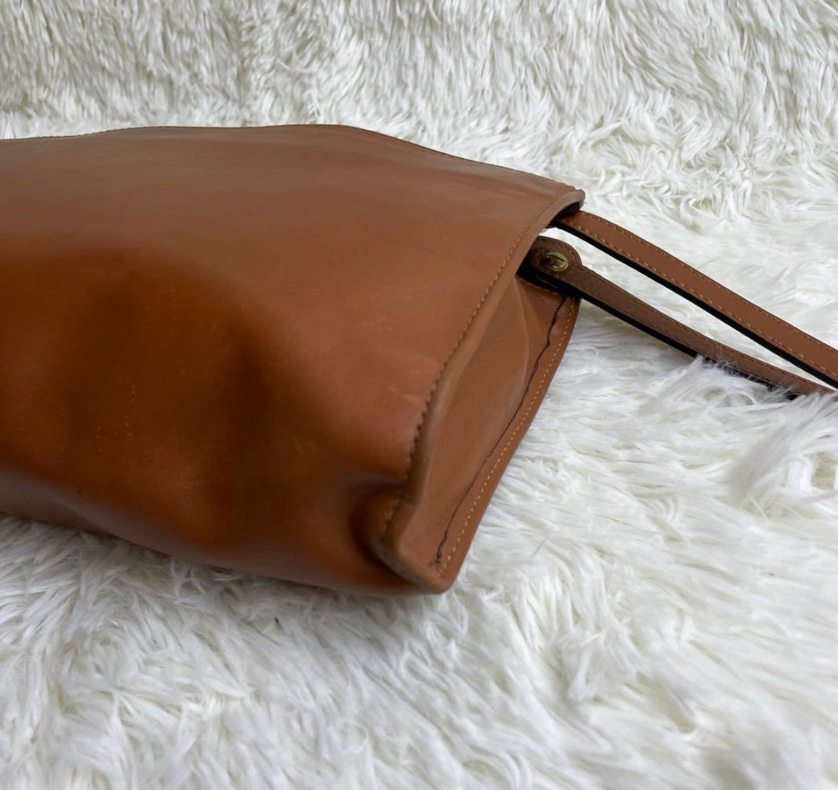 CELINE – Clutch / Pochette Triomphe Cuir Vintage
