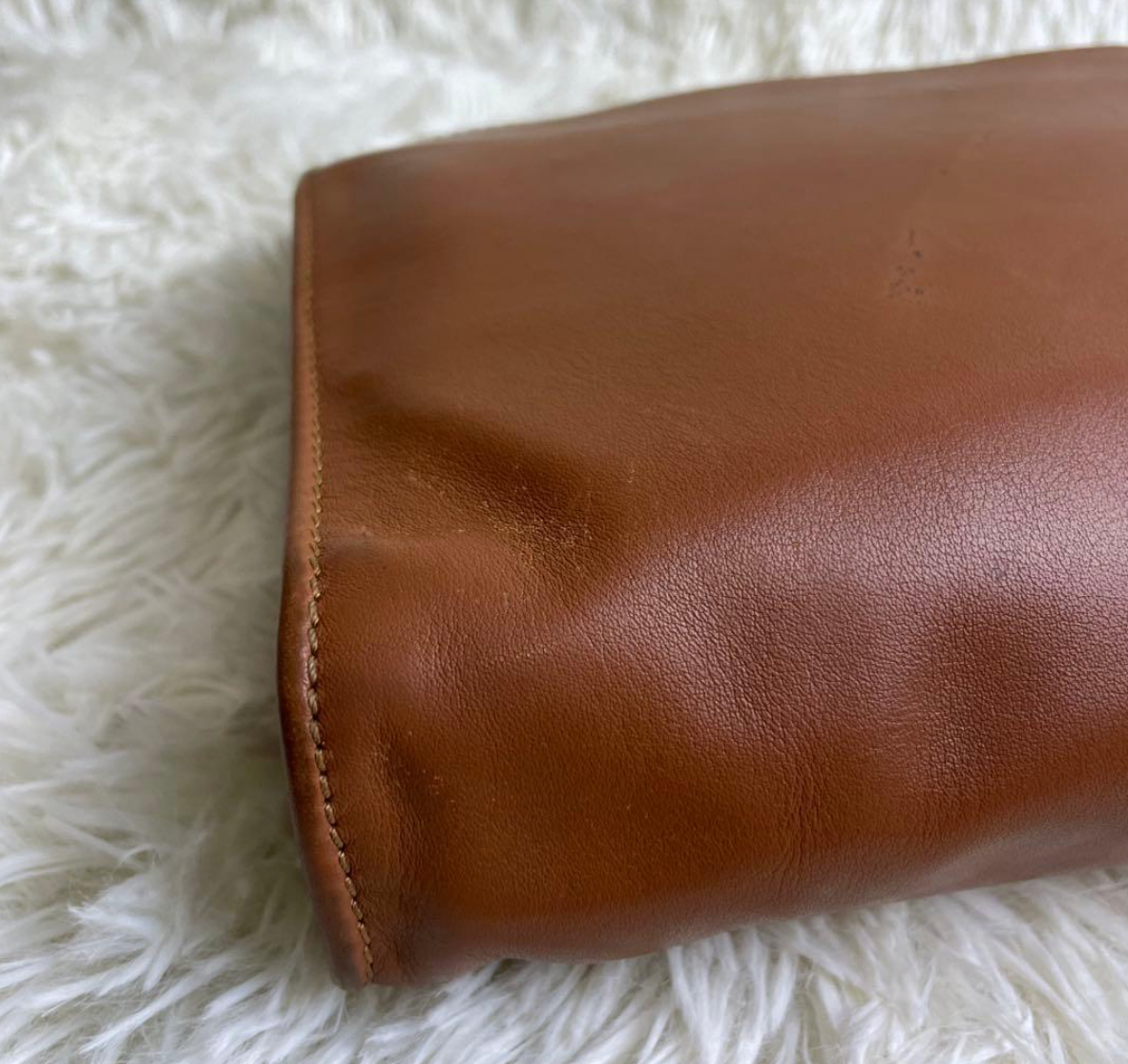 CELINE – Clutch / Pochette Triomphe Cuir Vintage