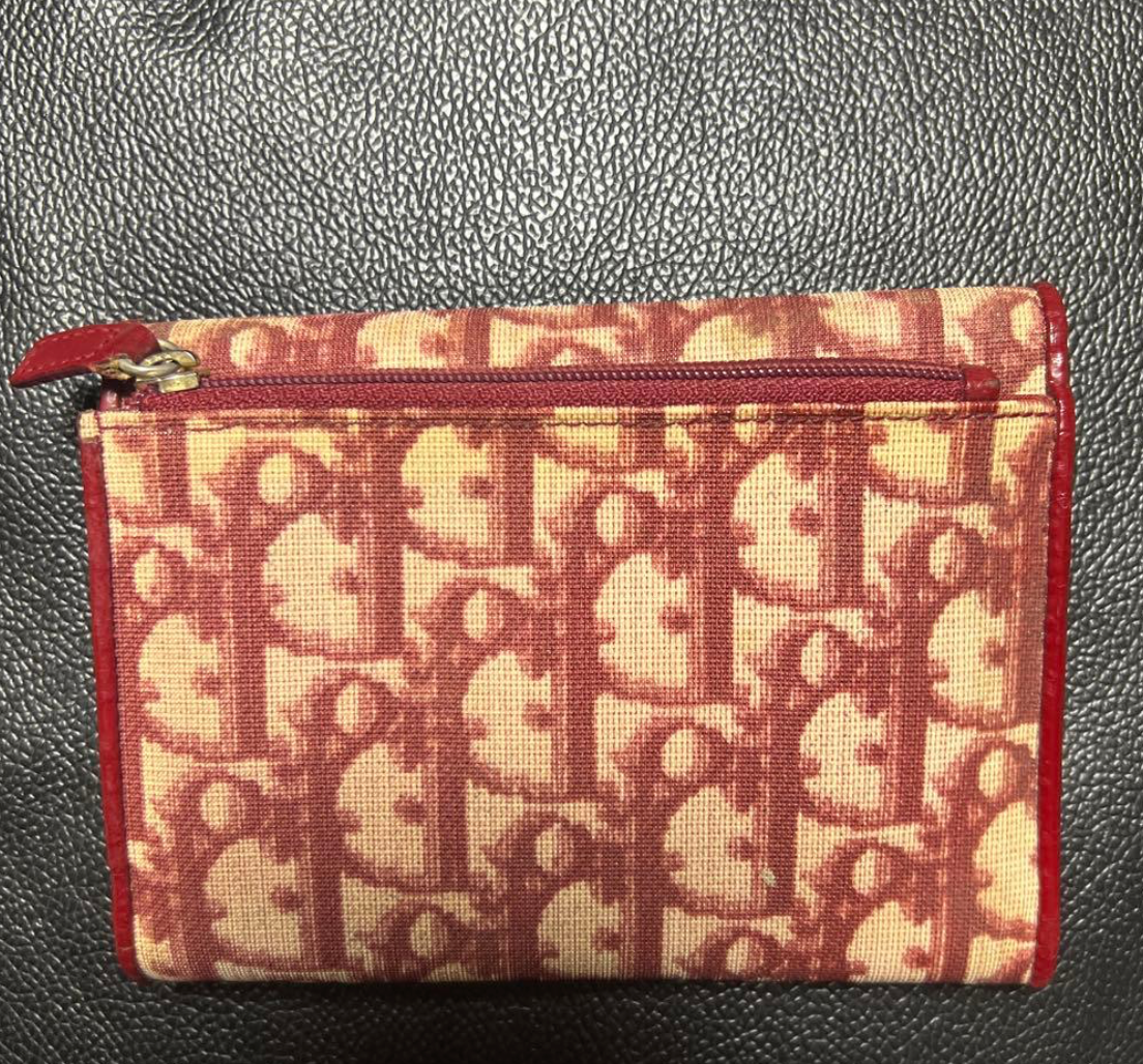 CHRISTIAN DIOR – Portefeuille Trotter Vintage (Bordeaux)