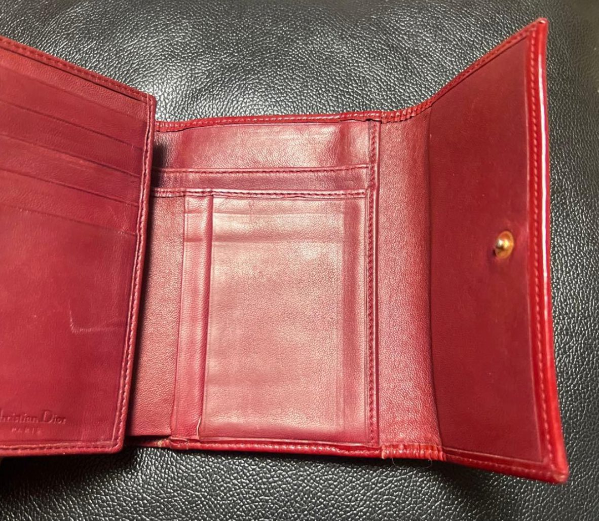 CHRISTIAN DIOR – Portefeuille Trotter Vintage (Bordeaux)