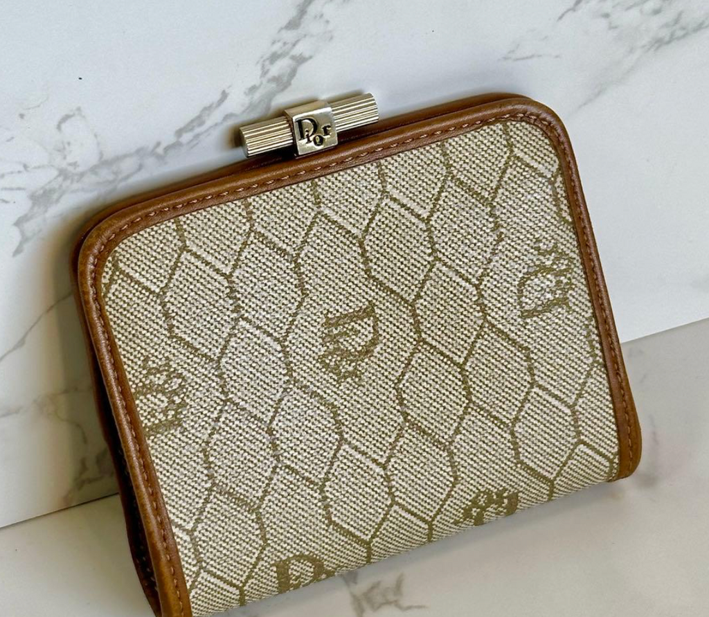 CHRISTIAN DIOR – Porte-monnaie Vintage (Beige)