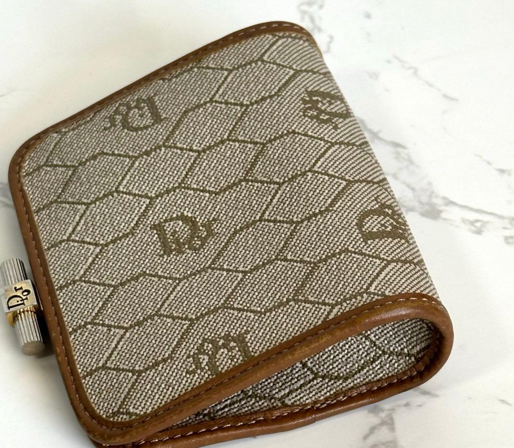 CHRISTIAN DIOR – Porte-monnaie Vintage (Beige)