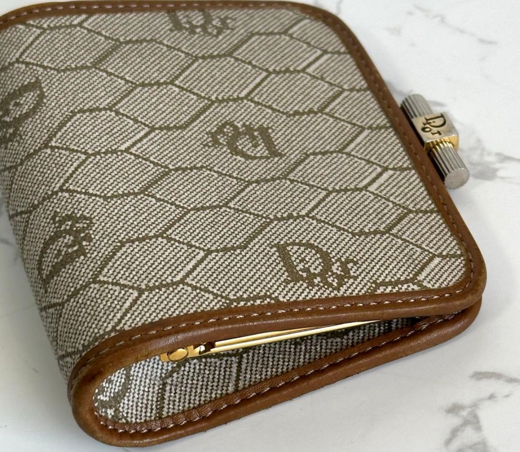 CHRISTIAN DIOR – Porte-monnaie Vintage (Beige)