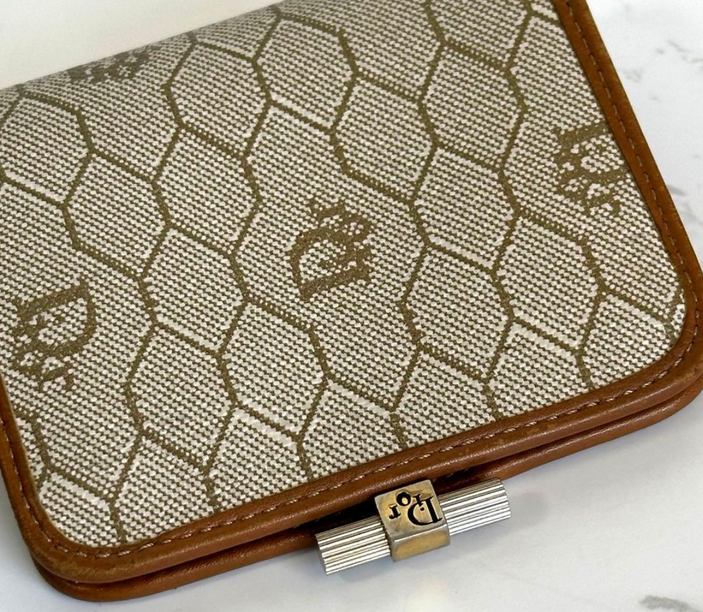 CHRISTIAN DIOR – Porte-monnaie Vintage (Beige)