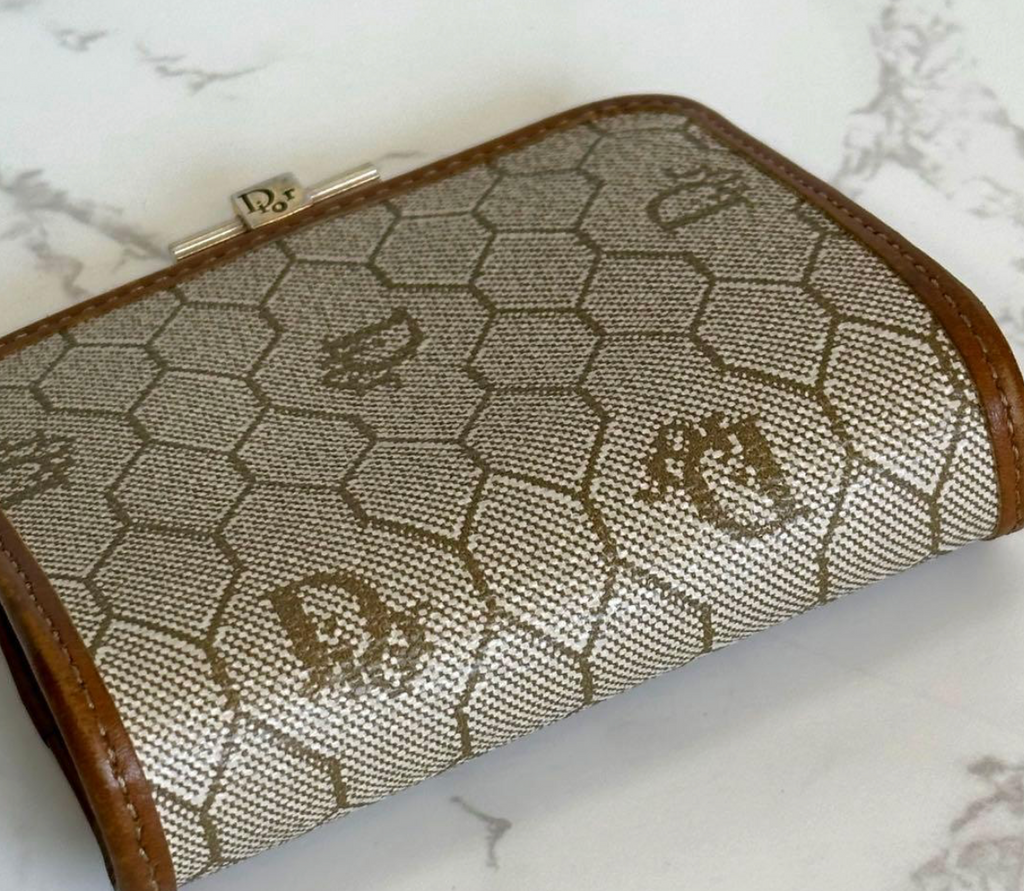 CHRISTIAN DIOR – Porte-monnaie Vintage (Beige)