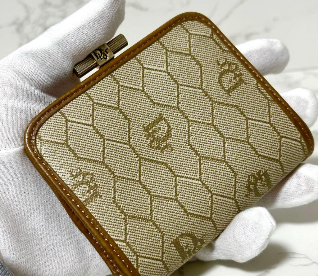 CHRISTIAN DIOR – Porte-monnaie Vintage (Beige)