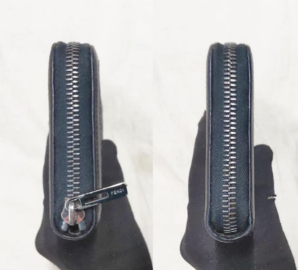 FENDI – Portefeuille Long Zippé FF (Zucca) Vintage